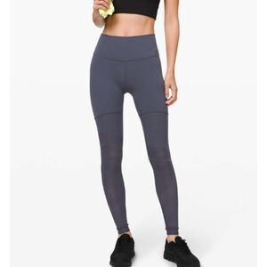Women Lululemon Sheer Will High-Rise Tight 28" *Pulse Stone Blue Size 8